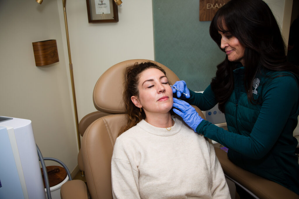 Woman closes her eyes before a PRP treatment 20 BigLife 05 06 2025